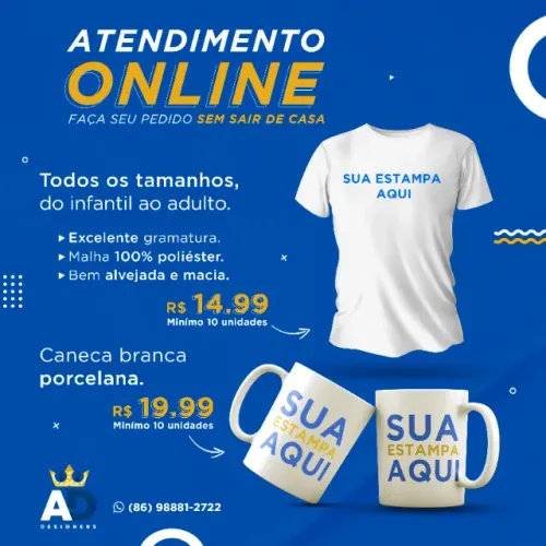 CAMISAS E CANECAS