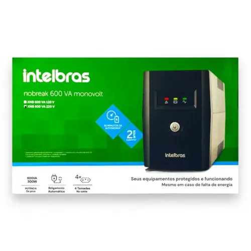 Nobreak Intelbras XNB 600Va 120v - Novo c/ NF e 2 Anos Garantia