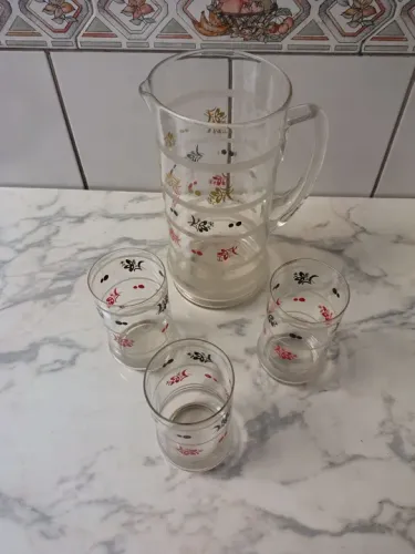 Jogo de Jarra e Copos para Suco de Cristal 