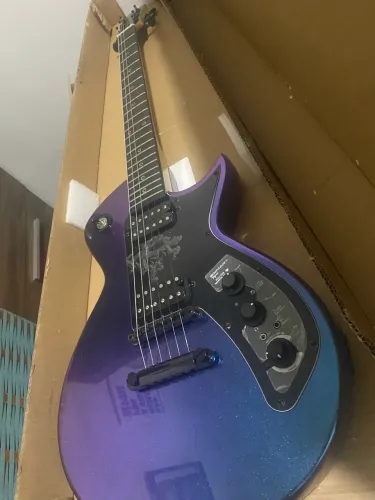 Guitarra nova sixsmart azul camaleão 