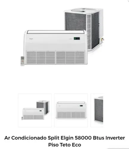 Ar Condicionado Split Elgin Inverter 58000 Btus Inverter Piso Teto Eco