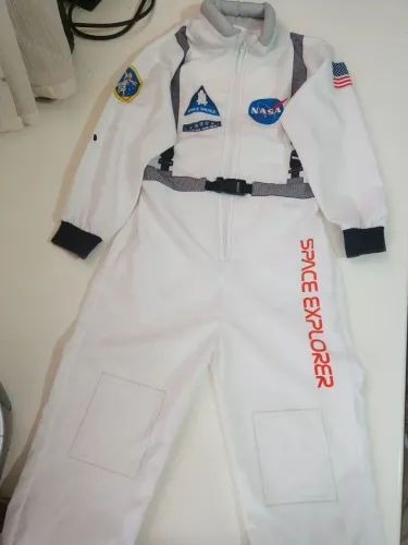 Fantasia infantil de astronauta piloto nasa tamanho 6 anos