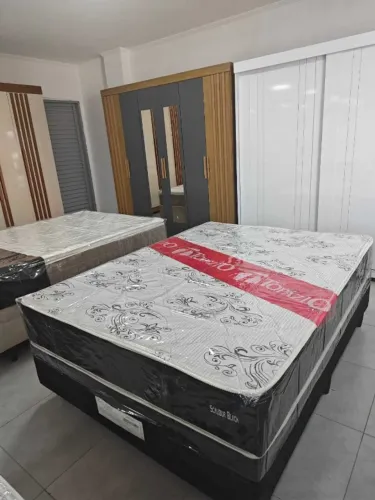 Cama Box Queen Molas Ensacadas Scalibur 1,58X1,98X0,24 Topazio Novo fazemos entrega