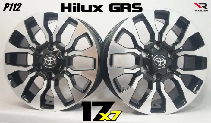 Rodas Toyota Hilux GRS aro 17 tala 7 diamantada com preto 6x139 novas