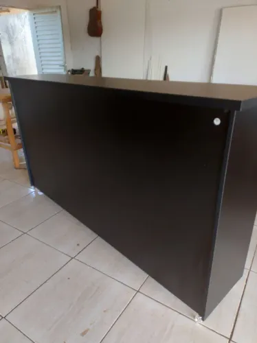 Balcão 100% MDF TX preto reforçado