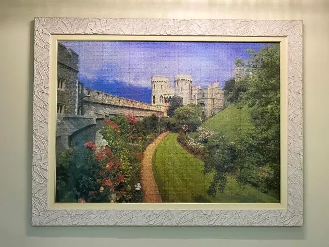 Quadro Quebra-Cabeças Montado 2000 peças Castelo de Windsor, Inglaterra (Moldura e Vidro)