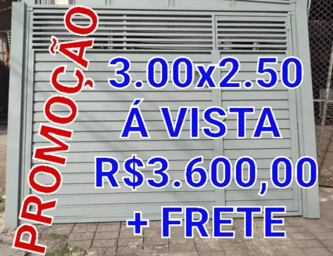 Portão Basculante 3.00x2.50 - R$3.600,00 à vista!