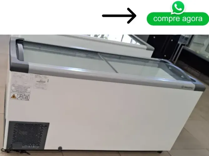 Freezer Horizontal MetalFrio Tampa de Vidro