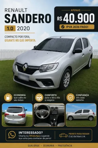 Renault Sandero Zen Flex 1.0 12V 5P Mec. 2020