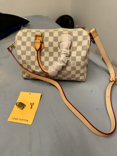 Bolsa couro legítimo modelo speedy qualidade italiana Louis Vuitton 