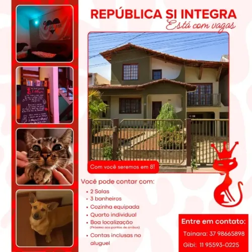 Quarto individual república feminina