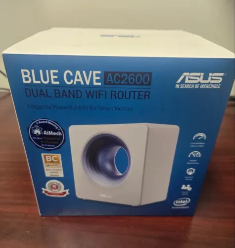 Roteador Wi-Fi Gigabit banda dupla ASUS Blue Cave Wireless AC2600