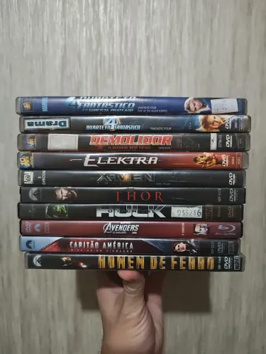 Lote 10x Filmes Heróis Marvel 