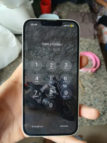 iPhone 14 branco <br>82% bateria <br>128 gb <br>Nunca aberto