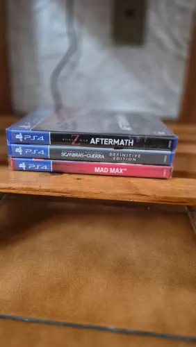 Kit 3 Jogos PS4 LACRADOS Mad Max + World War Z Aftermath + Sombras da Guerra Definitive