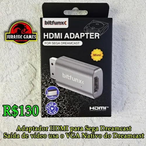 Conversor Adaptador Hdmi Bitfunx para Sega Dreamcast