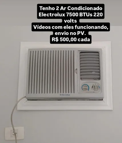 2 Ar Condicionado Electrolux 7.500 BTUs 220 vols