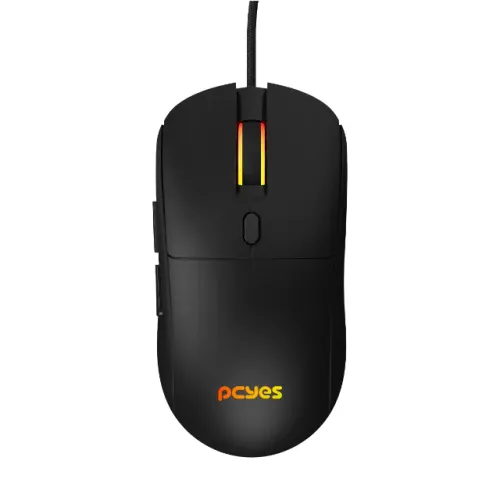 Mouse Gamer Pcyes Basaran Black Vulcan - 12400 Dpi - Rgb - 6 Botões - Pmgbrbv