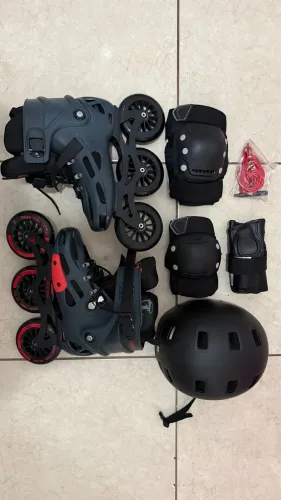 Patins Traxart URB-E 110mm ABEC-7 + Kit de Proteção Completo