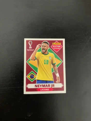 Figurinha Extra Neymar Jr Bordô Copa do Mundo 2022 - Perfeita