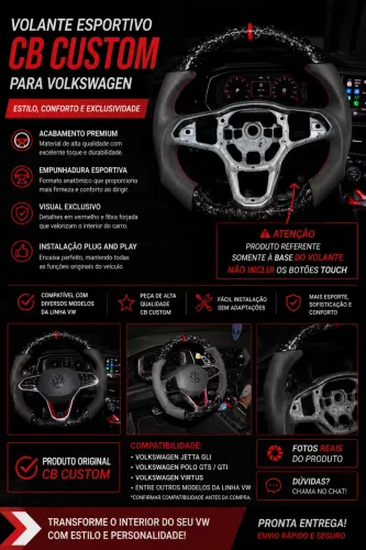 Volante Esportivo CB Custom VW Jetta GLI / Golf GTI - Base