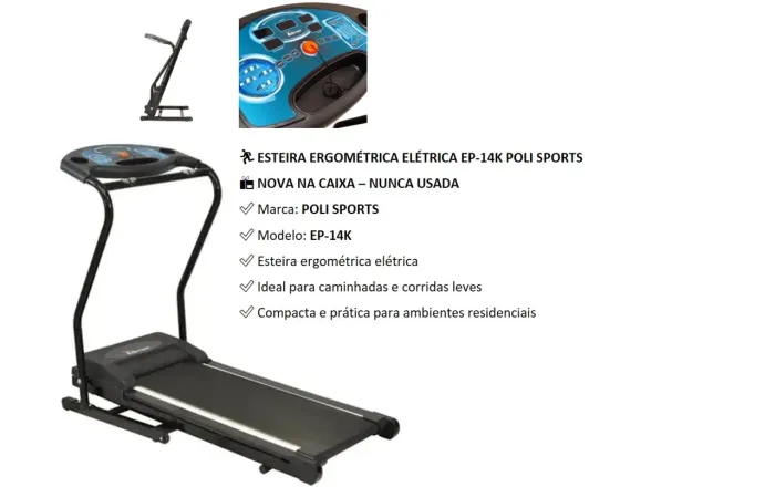 Vendo Esteira Nova na Caixa R$1999,0