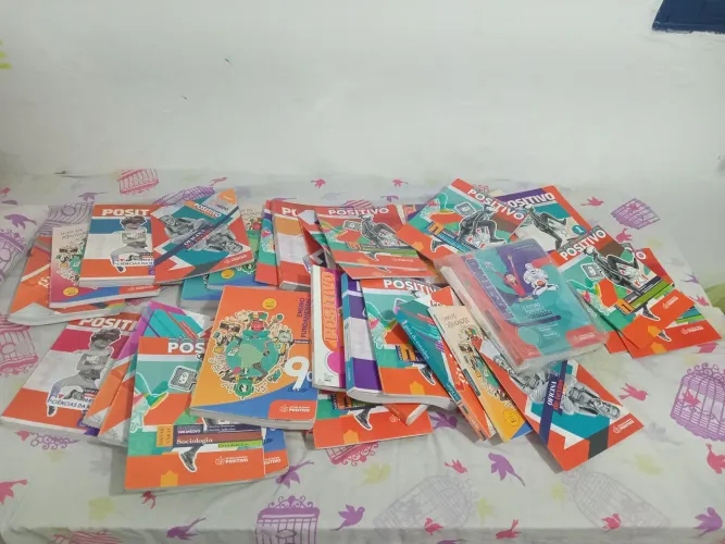 Livros Sistema Positivo - Módulos Ensino Médio + 8° Ano Completo + 9° Ano Vol 2 e 4