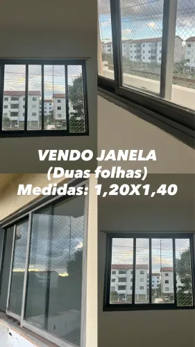 Vendo janela de ferro com vidro duas folhas