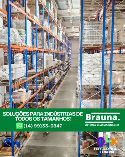 Estante para Depósito de Loja Brauna - Varejo Moderno