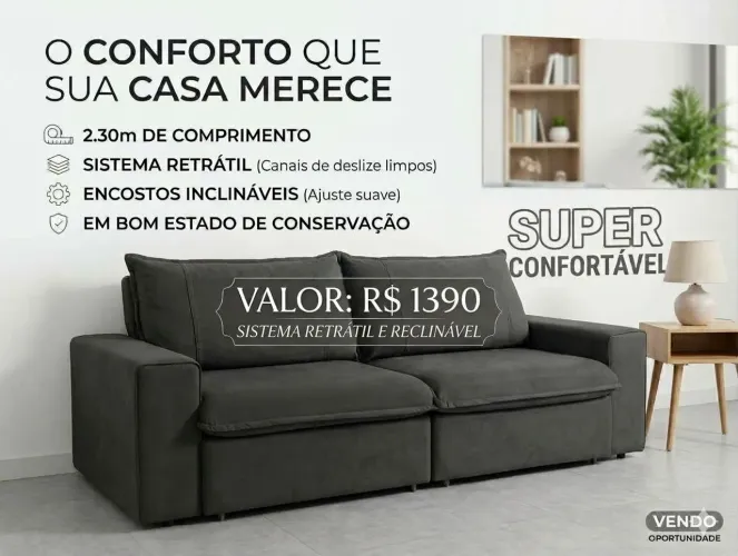 Sofá semi novo