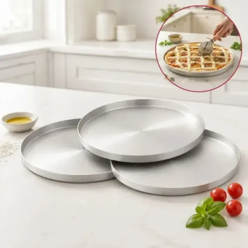 Kit 4 Formas Pizza 30cm Alumínio Assadeiras Média Resistente