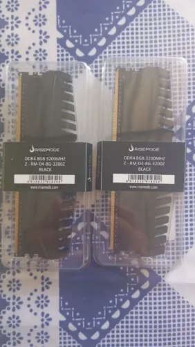 MEMÓRIA RAM 8GB 3200MHZ CL19 RISE MODE, NOVAS E LACRADAS.
