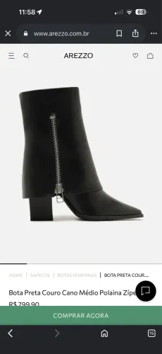 Bota Couro Arezzo