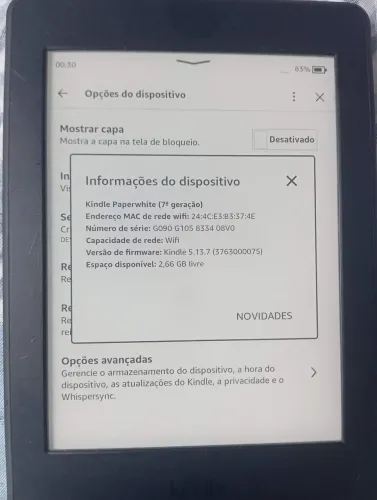 Kindle Paperwhite 7ª geração + brinde surpresa