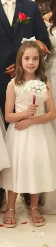 Vestido branco (florista) tamanho 14