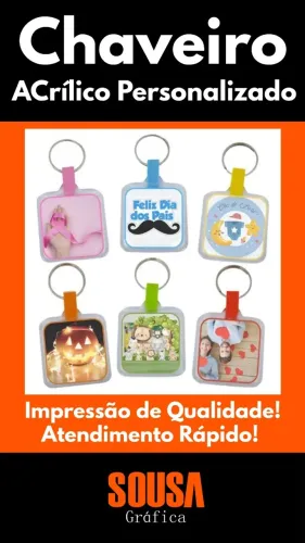 Chaveiros acrilico 3x3 !