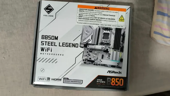 Placa mãe B850M STEEL LEGEND NOVA NA CAIXA