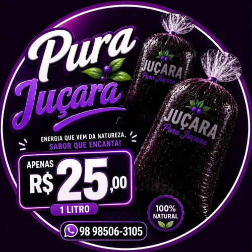 Jucara fresquinha o litro 25 reais pra retirada no local