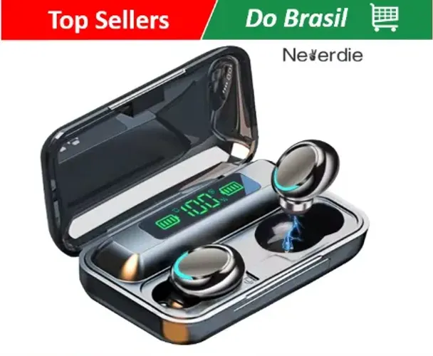 Fone De Ouvido Bluetooth Tws M10 F9 C/ Power Bank Tela Digital