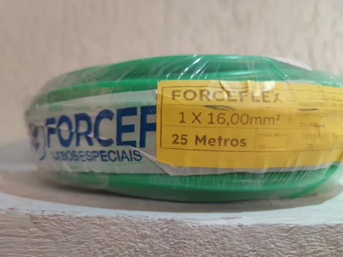 Fio elétrico Forceflex 1x16 metros verde 25 metros