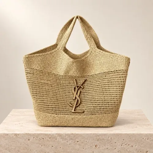Bolsa Saint Laurent de praia bege