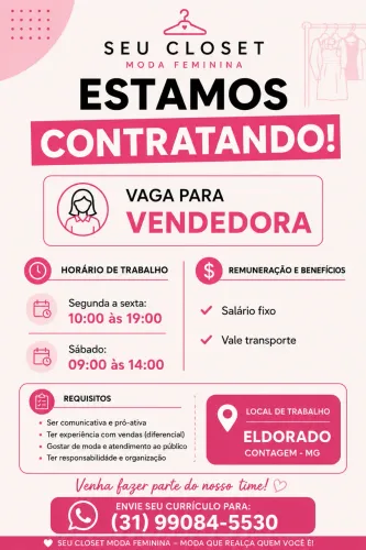 Vaga de vendedora