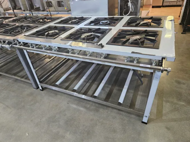 fogão industrial inox 6 queimadores duplos 40x40 novo