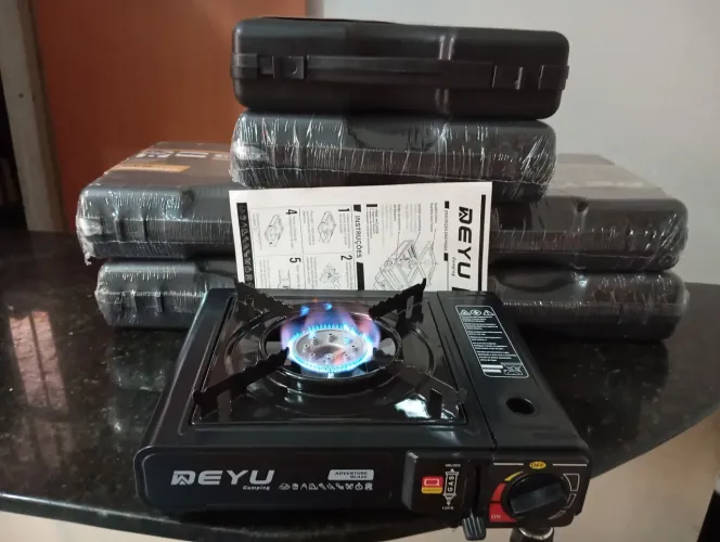 Fogão Fogareiro De Mesa A Gás Portátil Frontier Flex Com Maleta