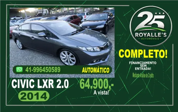 Honda Civic Sedan LXR 2.0 Flexone 16V Aut. 4P 2014