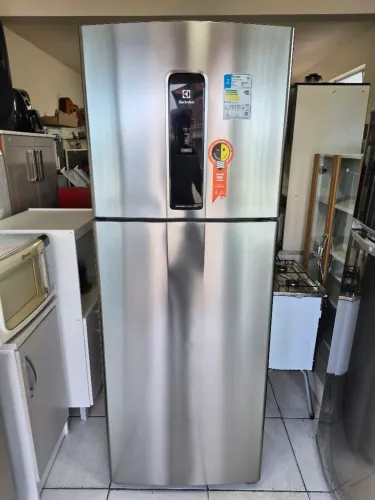 Geladeira duplex inox Electrolux 480 L semi novíssima entrego ler anúncio