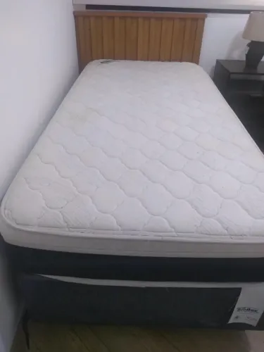 cama box + colchão solteiro Luckspuma densidade 32
