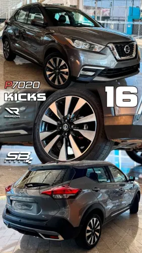 Rodas aro 16 Nissan Kicks Preta com diamantado 4x100 novas