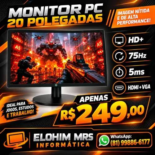 MONITOR GAMER LED 20 Brazil pc