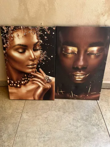 Quadros Decorativos Luxo - Arte Moderna Dourada